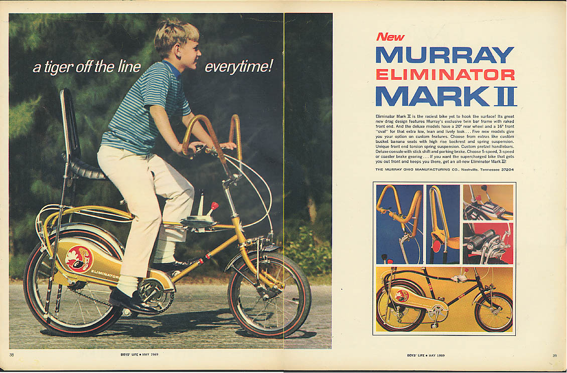 Image for A tiger off the line every time! Murray Elimnator Mark II bicycle ad 1969